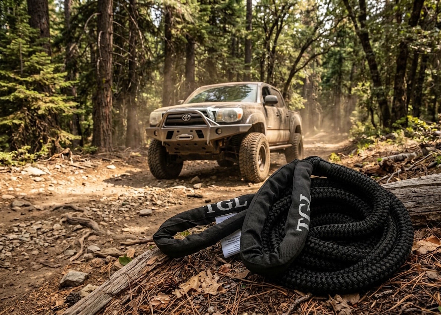 TGL 7/8 inch, 20 Foot Kinetic Recovery Rope, Heavy Duty Kinetic Snatch Rope. 28,900 lb Capacity for Truck Recovery. Compatible with Jeep Accessories, Ford, Toyota.