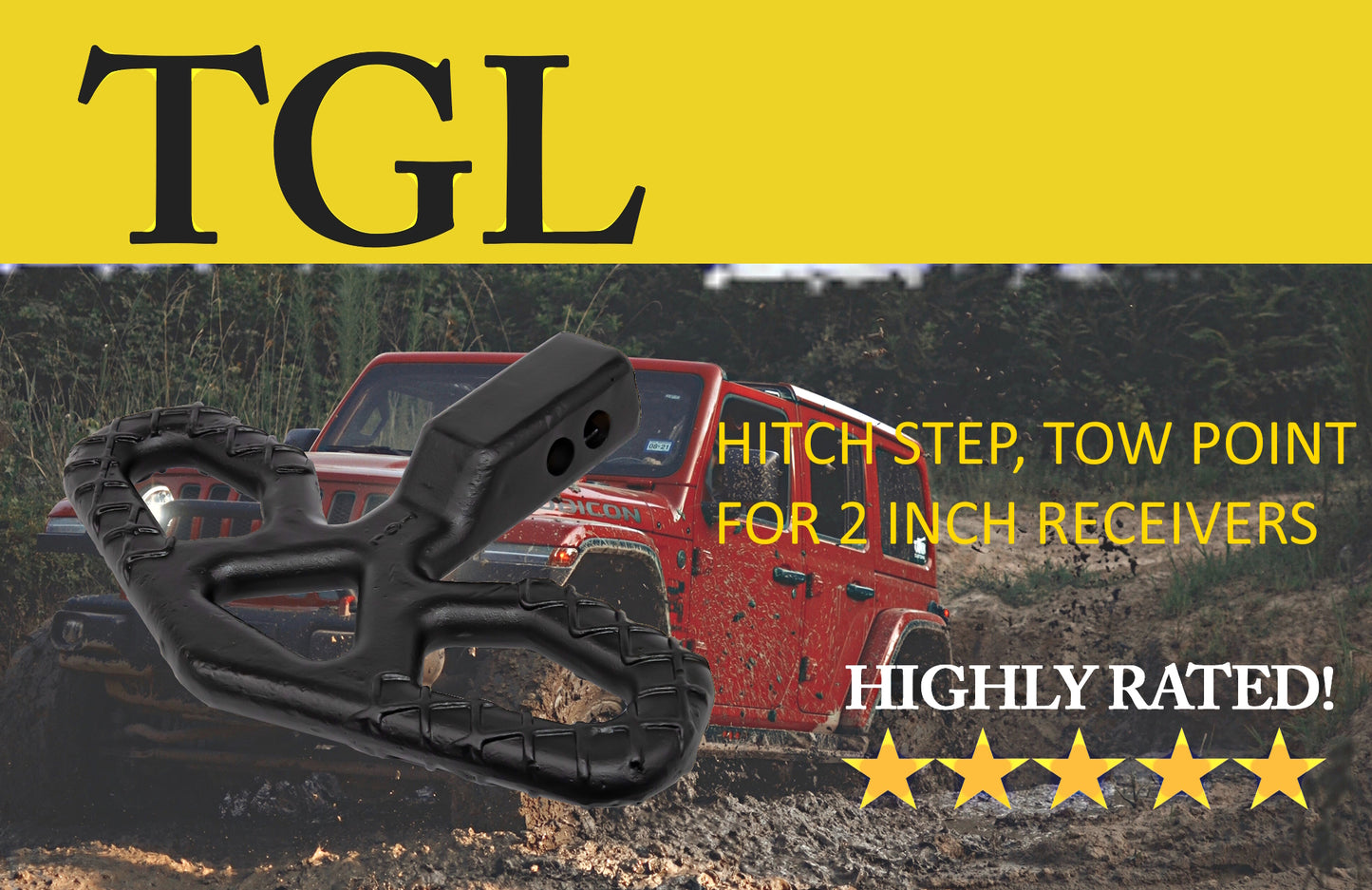 TGL Truck Hitch Step, Trailer Hitch Step, Tow Hitch for 2 inch Receivers