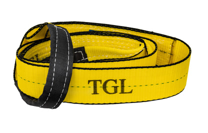TGL Snatch Block Winch Pulley Ring with Recovery Soft Shackle, 3" Tree Saver Heavy Duty Strap with Loops