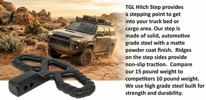 TGL Truck Hitch Step, Trailer Hitch Step Bar, Tow Hitch Step for 2 inch Receivers, Great Accessories for Towing, Recovery and Accessing Roof and Bed. Compatible with Jeep Accessories, Ford, Toyota.