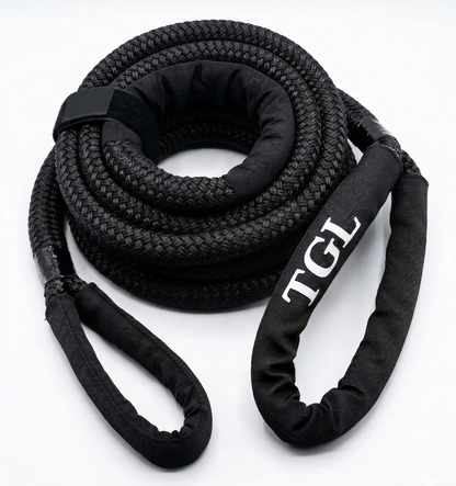 TGL 7/8 inch, 20 Foot Kinetic Recovery Rope, Heavy Duty Kinetic Snatch Rope. 28,900 lb Capacity for Truck Recovery. Compatible with Jeep Accessories, Ford, Toyota.