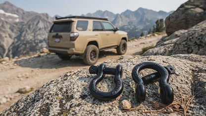TGL 3/4" D Ring Shackles 41,000 lbs Minimum Break Strength, 7/8" Pin for Off Road Vehicle Recovery Tow Hooks (2 Pack) 4.75 Ton Working Load Limit. Compatible with Jeep Accessories, Ford, Toyota.