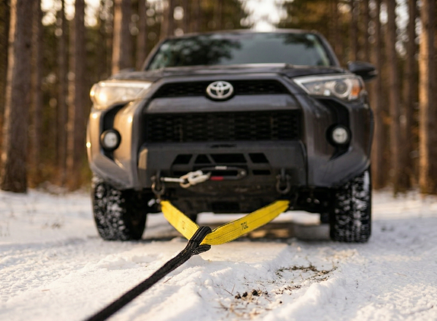 TGL 3 inch, 8 Foot Tree Saver, Emergency Recovery Tow Strap Winch Extension, Pull Strap 30,000 lbs MBS, Reinforced Loop Ends for Truck, UTV, ATV - Compatible with Jeep Accessories, Ford, Toyota