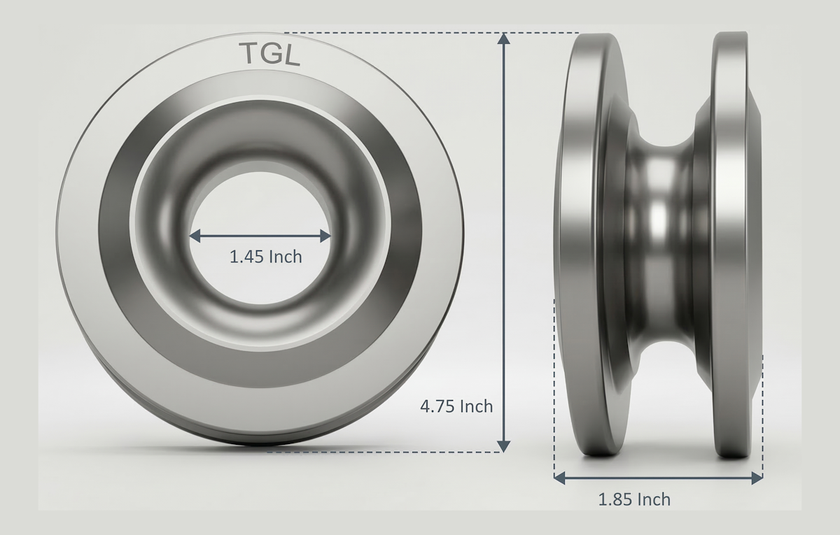 TGL Snatch Block Winch Pulley Ring with Recovery Soft Shackle, 3" Tree Saver, Tow Strap with Loops. Perfect Winch Accessory for Come Along Winch. Compatible with Jeep Accessories, Ford, Toyota.
