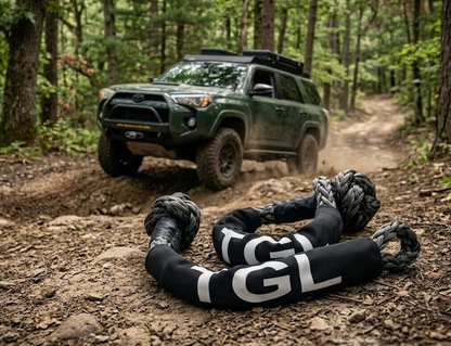 TGL 2-Pack 1/2 inch by 20 inch Recovery Soft Shackles, 45,000 Pound Capacity. Compatible with Jeep Accessories, Ford, Toyota Off Road Vehicles and Truck Accessories.
