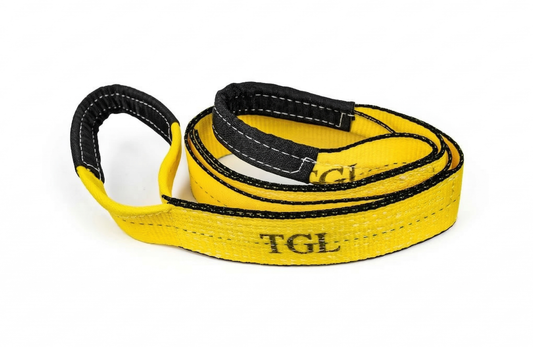 TGL 3 inch, 8 Foot Tree Saver, Emergency Recovery Tow Strap Winch Extension, Pull Strap 30,000 lbs MBS, Reinforced Loop Ends for Truck, UTV, ATV - Compatible with Jeep Accessories, Ford, Toyota
