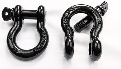 TGL Offroad Recovery Kit - 10 Ton Heavy Duty Winch Snatch Block Pulley, 3" x8' Tree Saver Tow Strap and 2pk 3/4" D Ring Shackle Tow Hooks