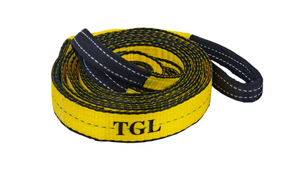 TGL 2 inch, 20 Foot Tow Strap, Tow Rope Heavy Duty with Reinforced Loops 10,000 Pound Capacity