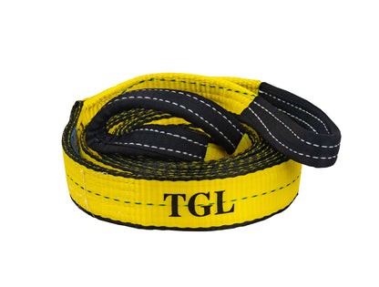 TGL 2 inch, 20 Foot Tow Strap, Tow Rope Heavy Duty with Reinforced Loops 10,000 Pound Capacity