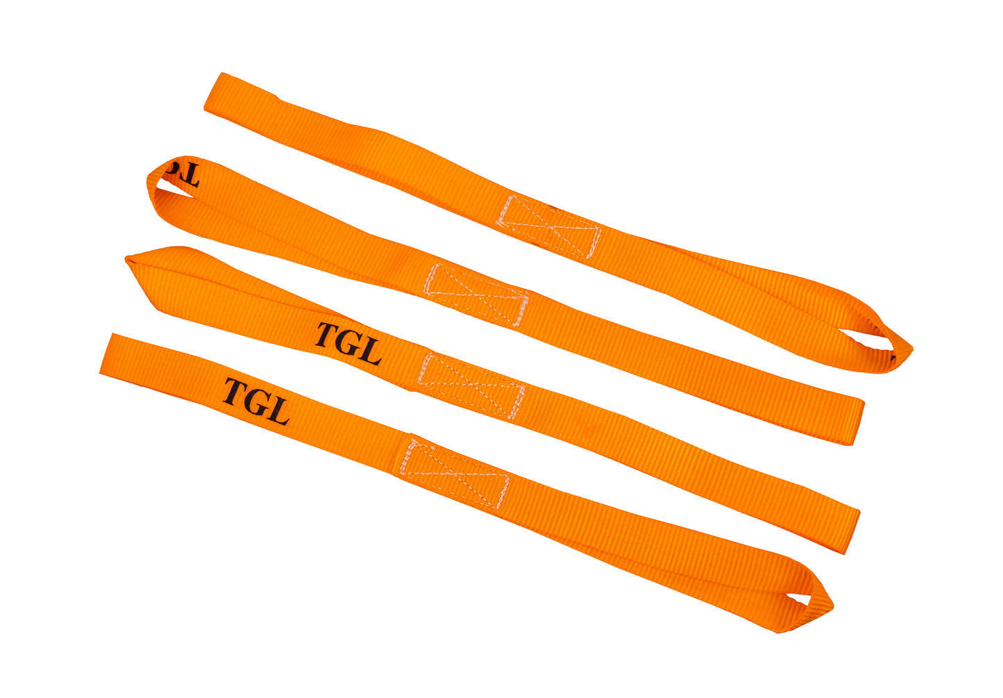 TGL Soft Loop Tie Down Straps - 2300 lb Load Capacity - 4 Pack - Loops for Securing ATV, UTV, Motorcycles, Scooters, Dirt Bikes, Lawn & Garden Equipment, Sails, Anchors