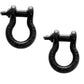 TGL 2-Pack of 3/4" Black D-Ring Shackle, 4 3/4 tons WLL